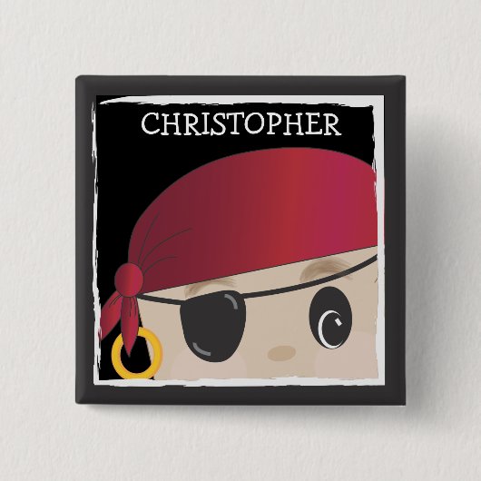 Friendly Pirate Boy Button (Voorkant)