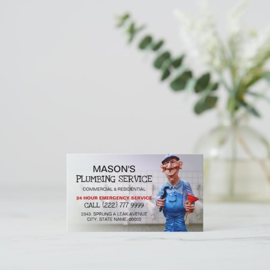 Friendly Plumbers & Plumbing Service Visitekaartje (Staand voorkant)