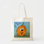 Friendly Pumpkin glimlachend Cute Halloween Tote Bag (Voorkant)