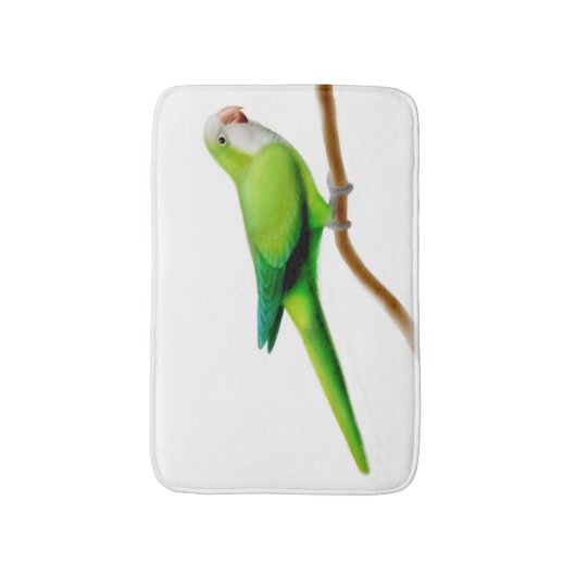 Friendly Quaker Monk Parrot Bath Mat (Voorkant Verticaal)