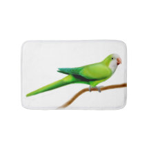 Friendly Quaker Monk Parrot Bath Mat