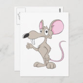 Friendly Rat Illustration Briefkaart (Voorkant / Achterkant)