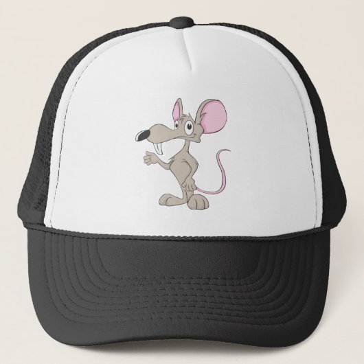 Friendly Rat Illustration Trucker Pet (Voorkant)