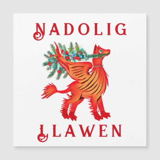 Friendly Red Dragon of Griffon, voeg jouw tekst to (Voorkant)