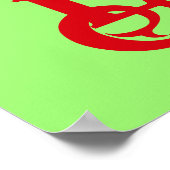 Friendly Red Dragon of Griffon, voeg jouw tekst to Poster (Hoek)