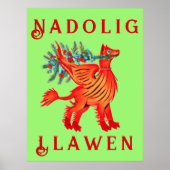 Friendly Red Dragon of Griffon, voeg jouw tekst to Poster (Voorkant)