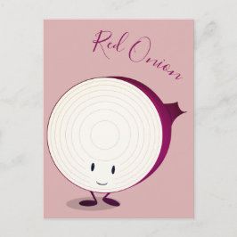 Friendly Red Onion Cartoon Character | BRIEFKAART