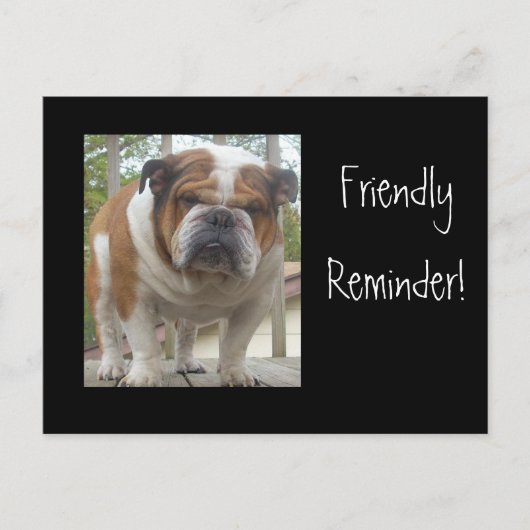 Friendly Reminder English Bulldog Briefkaarten (Voorkant)