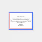 "Friendly Reminder" voor postbedrijven Post-it® Notes (Voorkant)