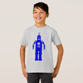 Friendly Robot - Blauw T-shirt (Voorkant volledig)