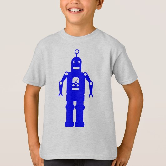 Friendly Robot - Blauw T-shirt (Voorkant)