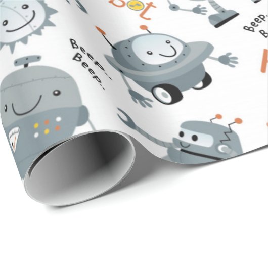 Friendly Robot Cadeaupapier (Rol Hoek)
