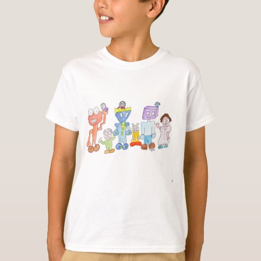 Friendly Robots T-shirt (Voorkant)