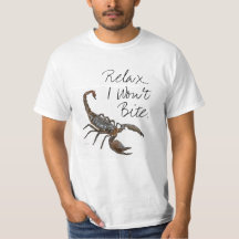 Friendly Scorpion T-shirt: "Rustig maar... Ik zal 