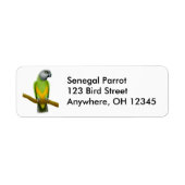 Friendly Senegal Parrot Label (Voorkant)