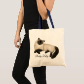 Friendly Siamese Cat Canvas tas (Voorkant (product))