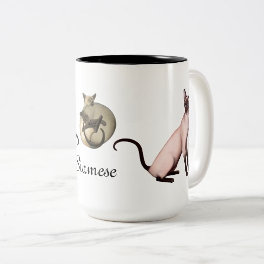 Friendly Siamese Cat Mok (Voorkant rechts)