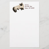 Friendly Siamese Cat  Stationery Briefpapier (Voorkant)