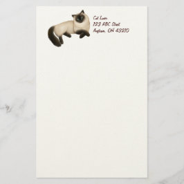 Friendly Siamese Cat Stationery Briefpapier