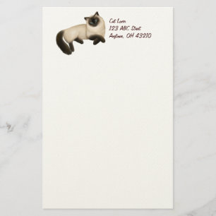 Friendly Siamese Cat  Stationery Briefpapier