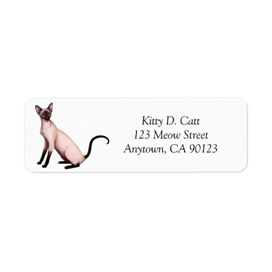 Friendly Siamese kat Label (Voorkant)