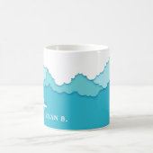 Friendly Skies | Aangepaste naam luchtvaartindustr Koffiemok (Center)