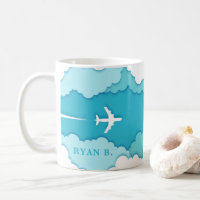 Friendly Skies | Naam of Initialen met luchtvaartt