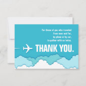 Friendly Skies | Ver Reiziger Dank u Bedankkaart (Voorkant)