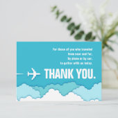 Friendly Skies | Ver Reiziger Dank u Bedankkaart (Staand voorkant)