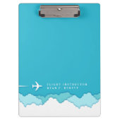 Friendly Skies | vlieginstructeur | Aangepaste naa Klembord (Voorkant)