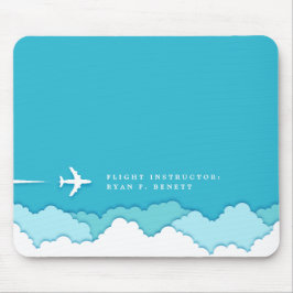 Friendly Skies | vlieginstructeur | Aangepaste naa Muismat