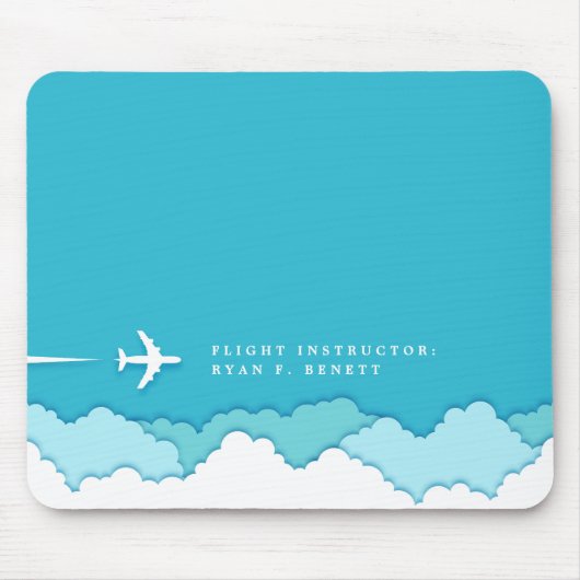 Friendly Skies | vlieginstructeur | Aangepaste naa Muismat (Voorkant)