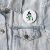 Friendly Snowman Ronde Button 5,7 Cm (In situ)