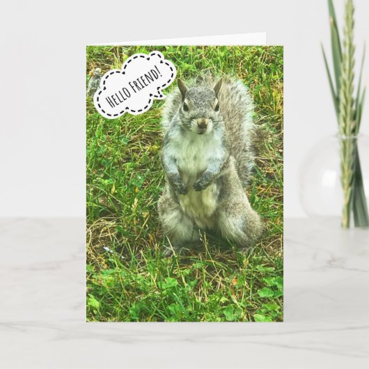 Friendly Squirrel Greeting Card Bedankkaart (Voorkant)