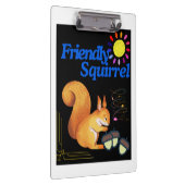 Friendly Squirrel verzamelt noten Klembord (Rechts)