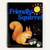 Friendly Squirrel verzamelt noten Notitieboek (Voorkant)