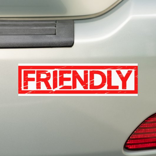 Friendly Stamp Bumpersticker (Op auto)
