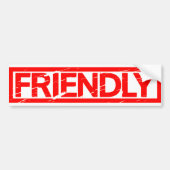 Friendly Stamp Bumpersticker (Voorkant)
