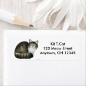 Friendly Tabby Cat Label (Insitu)