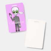 Friendly Waving Alien Thunder_Cove Badge (Voor- en achterkant)