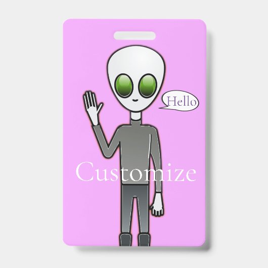 Friendly Waving Alien Thunder_Cove Badge (Voorzijde)