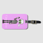 Friendly Waving Alien Thunder_Cove Bagagelabel (Voorkant (horizontaal))