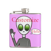 Friendly Waving Alien Thunder_Cove Heupfles (Voorkant)