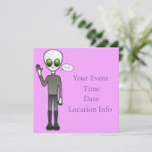 Friendly Waving Alien Thunder_Cove Kaart (Staand voorkant)