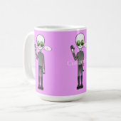 Friendly Waving Alien Thunder_Cove Koffiemok (Voorkant links)