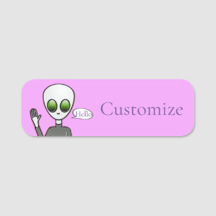 Friendly Waving Alien Thunder_Cove Naamplaatje