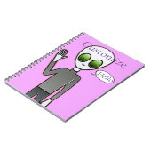 Friendly Waving Alien Thunder_Cove Notitieboek (Linkerzijde)
