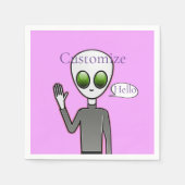 Friendly Waving Alien Thunder_Cove Servet (Voorkant)