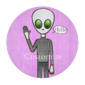 Friendly Waving Alien Thunder_Cove Snijplank (Voorkant)