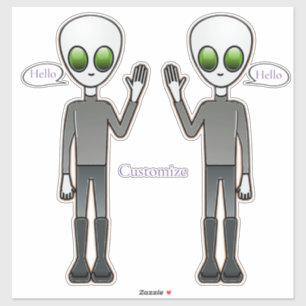 Friendly Waving Alien Thunder_Cove Sticker